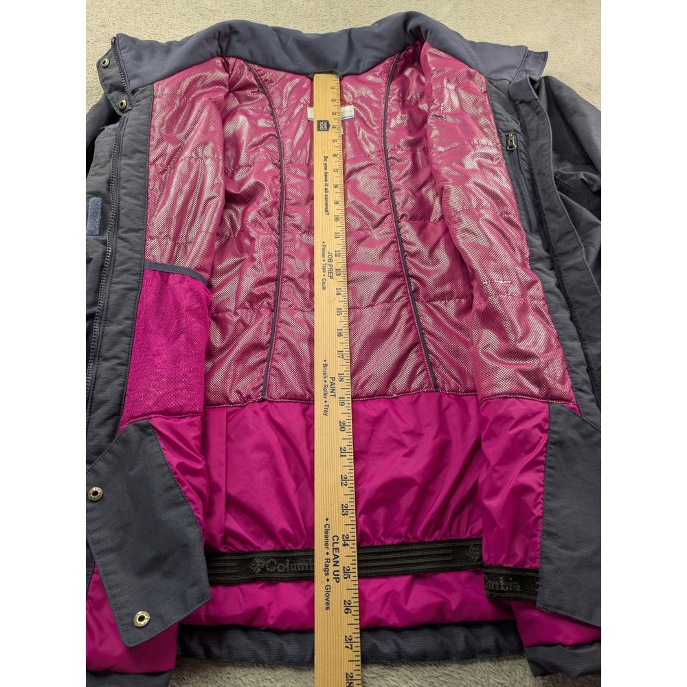 Columbia Omni-Heat Omni-Tech Winter Jacket Womens 3X Gray Pink Ski Coat - Picture 6 of 12